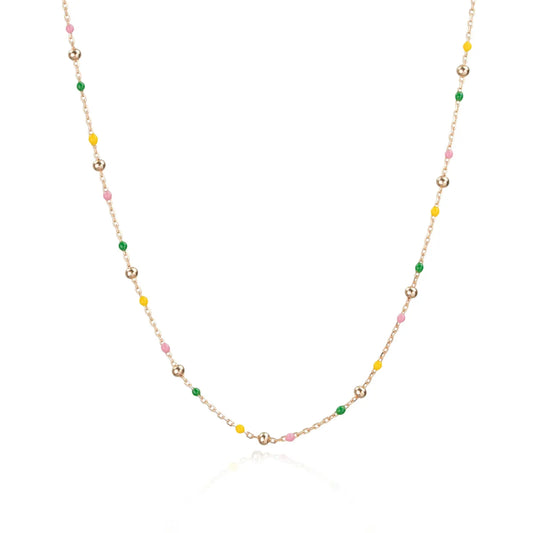 Rosé Prism Charm Necklace - 925 Silver
