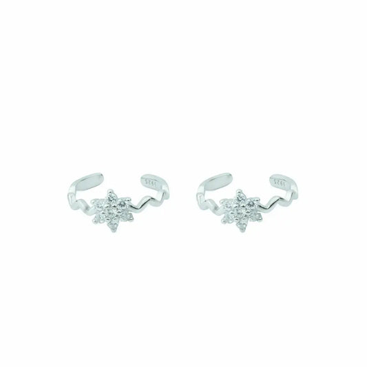 Radiant Bloom Adjustable  925 Silver Toe Ring