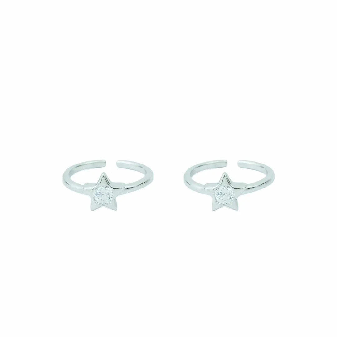 Starlight Charm 925 Silver Adjustable Toe Ring