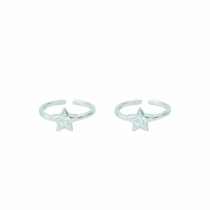 Starlight Charm 925 Silver Adjustable Toe Ring