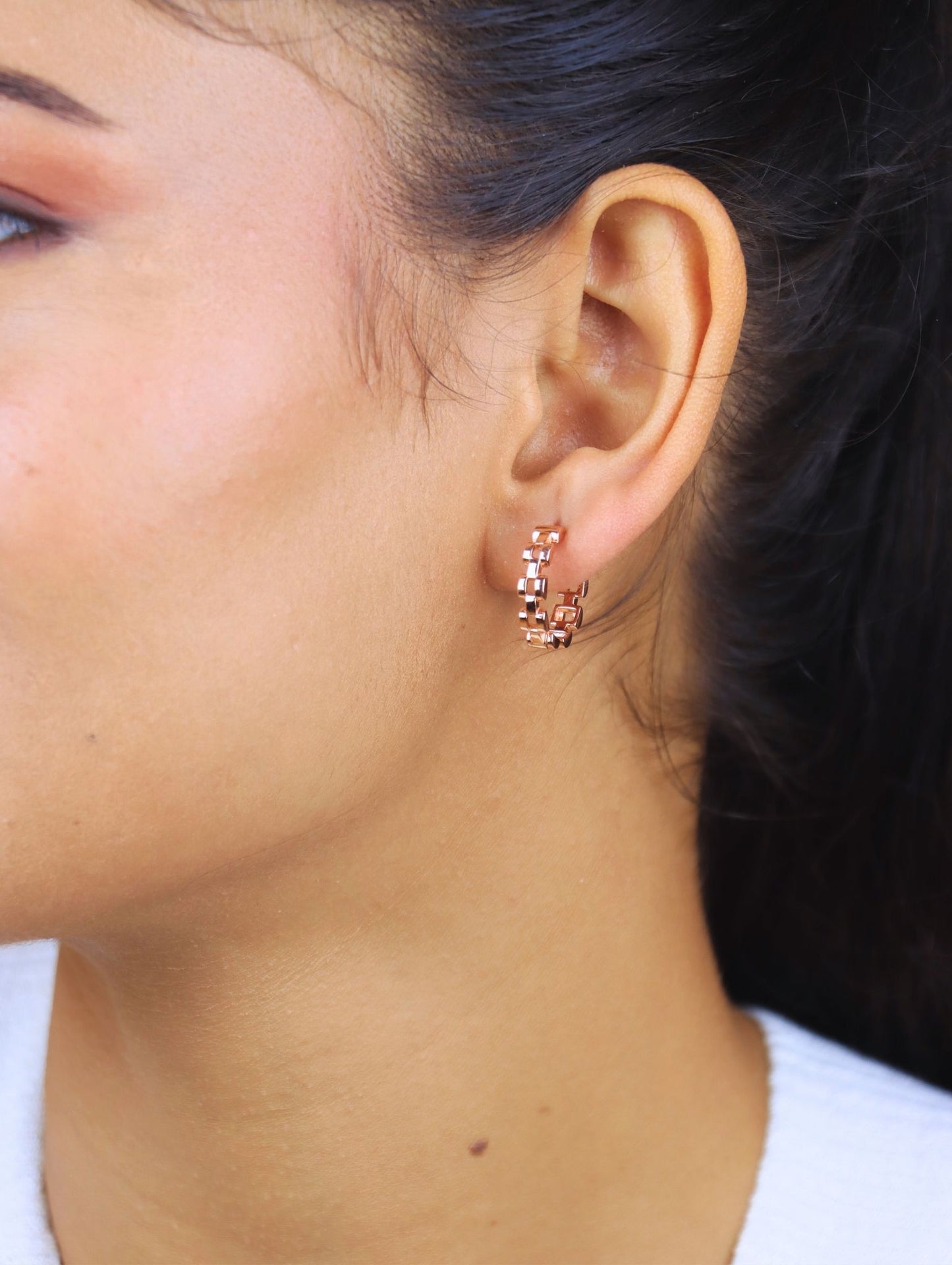 Statement Crossover Sparkle Hoops - 925 Silver