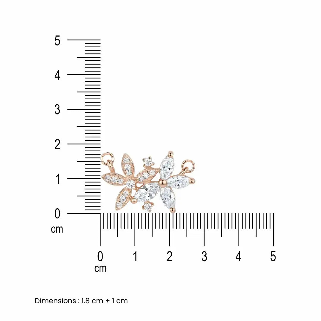 Floral Spark  Necklace - 925 Silver