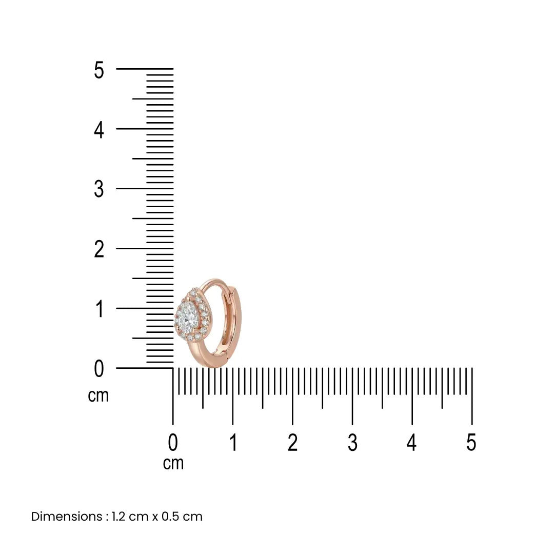 Celeste Droplet Hoops Earrings  - 925 Silver