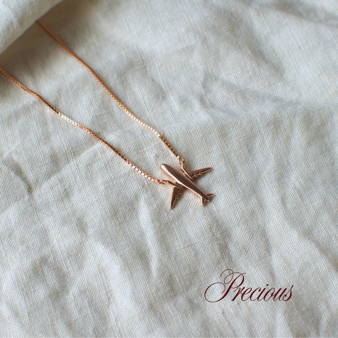 Airplane Chain Necklace - 925 Silver