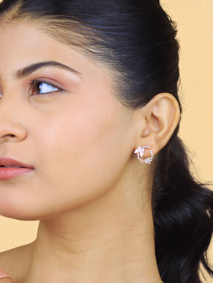 The Aurora Flutter Hoop Studs - 925 Silver