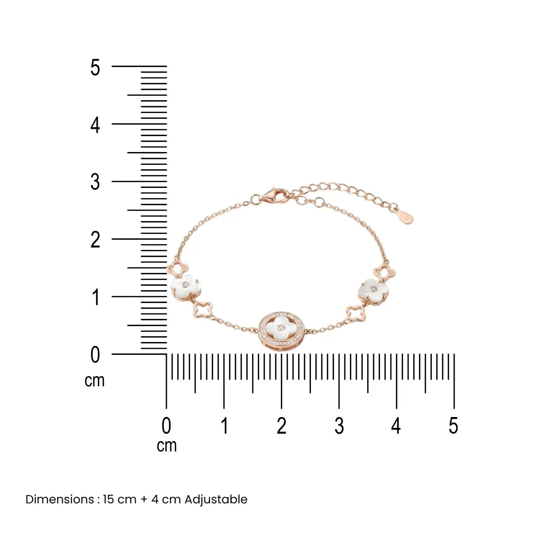 Floral Radiance Bracelet - 925 Silver