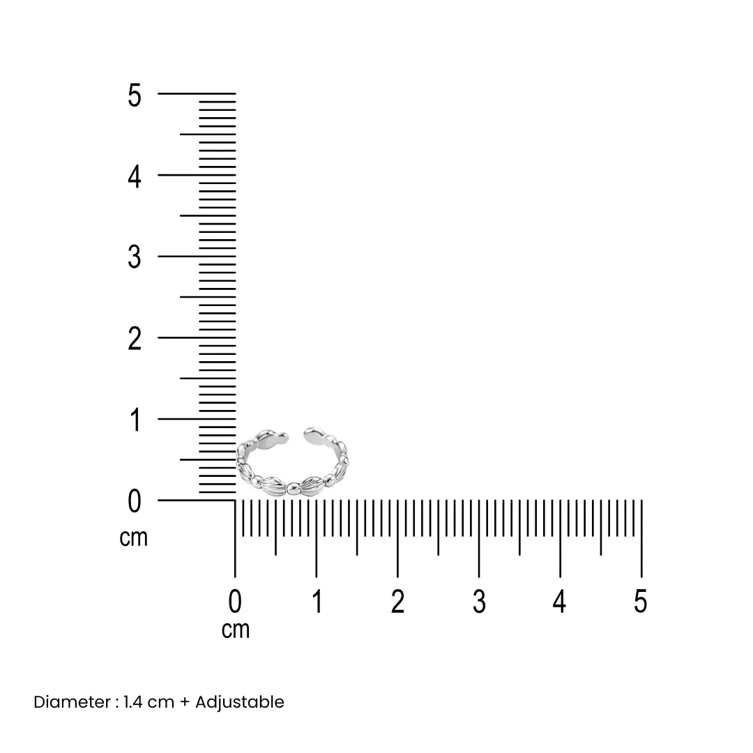 Beaded Grace 925 Silver Adjustable Toe Ring