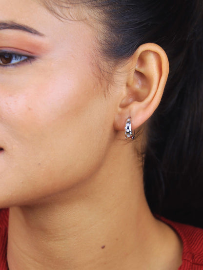 The Lustro Geo Hoops - 925 Sillver