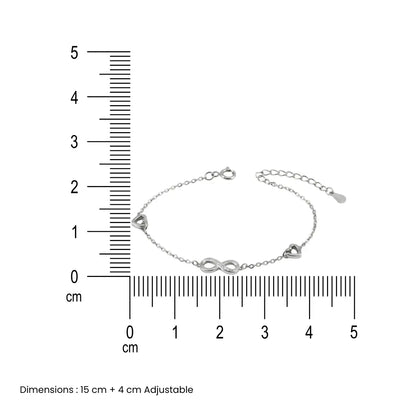 Eternal Hearts Infinity Bracelet - 925 Silver