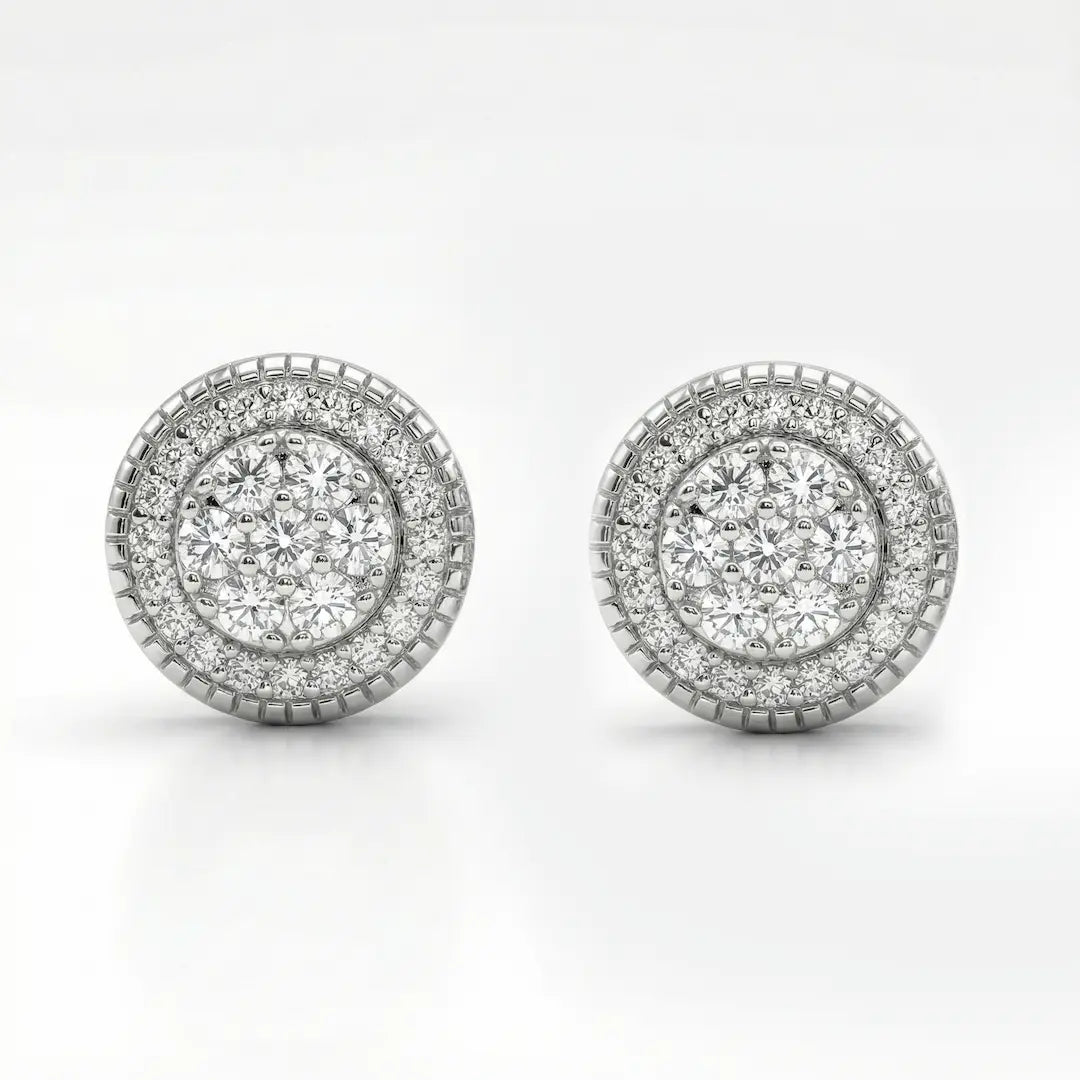 Cubic Zirconia Full Stone Earrings - 925 silver
