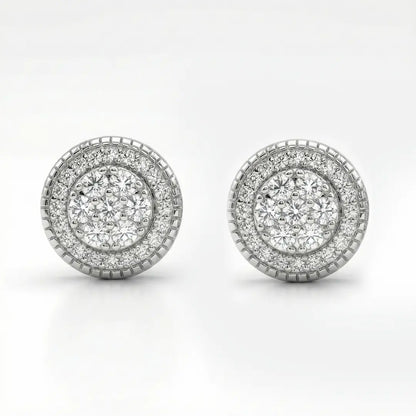 Cubic Zirconia Full Stone Earrings - 925 silver