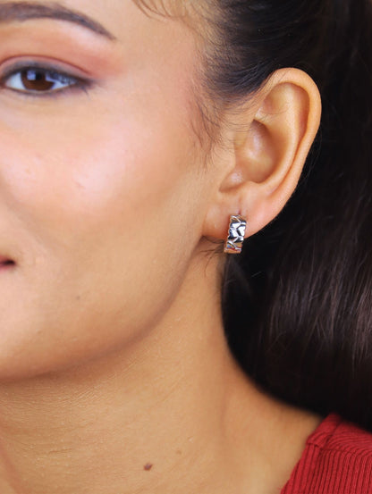 The Silver Weave Huggies - 925 Silver