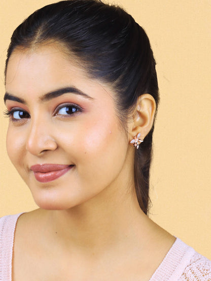 The Fleur Noire Studs - 925 Silver