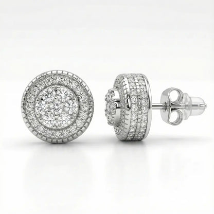Cubic Zirconia Full Stone Earrings - 925 silver