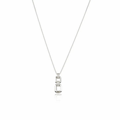 Aurora Link 925 Silver Adjustable Necklace