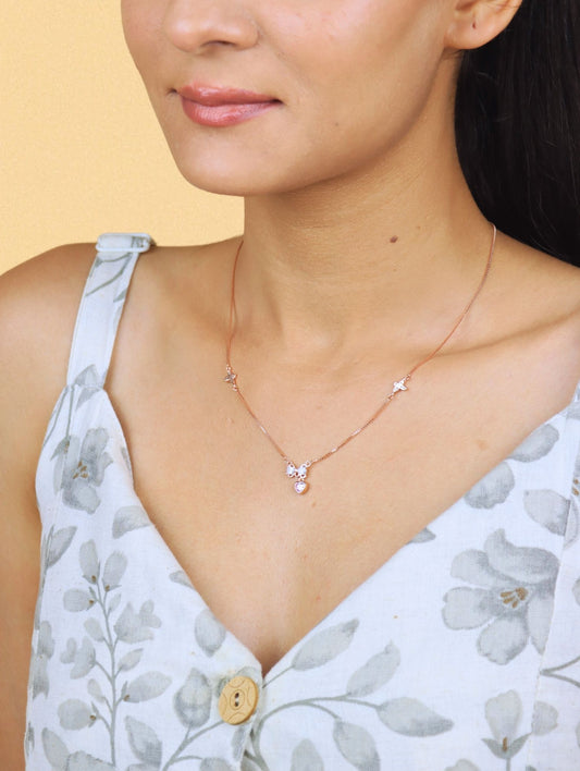 Sweetheart Bloom Necklace - 925 Silver