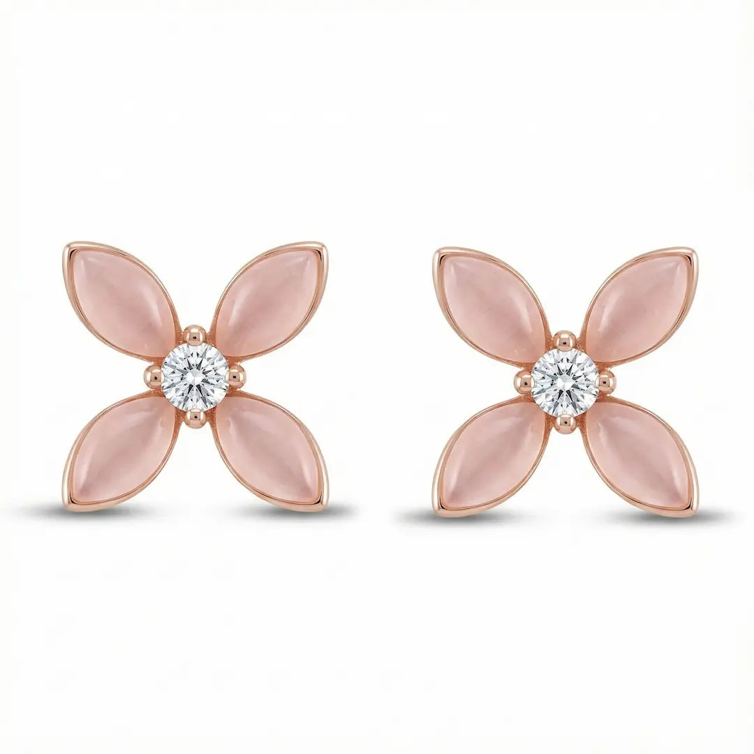 Petal Kiss Earrings - 925 Silver