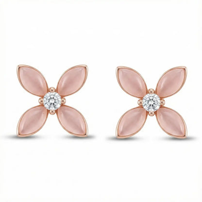 Petal Kiss Earrings - 925 Silver
