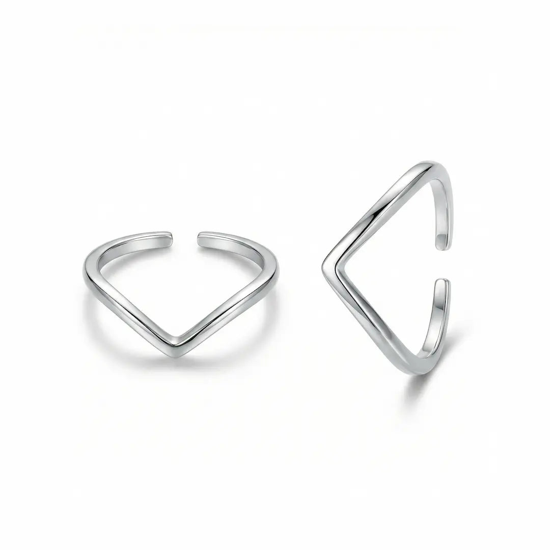 Minimal V-Wave 925 Silver Adjustable Toe Ring