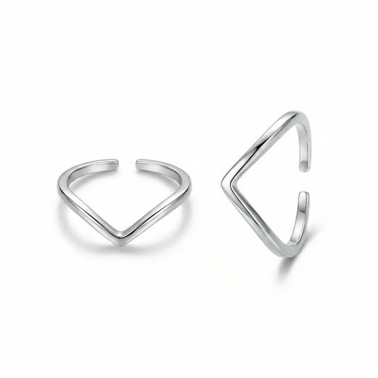 Minimal V-Wave 925 Silver Adjustable Toe Ring