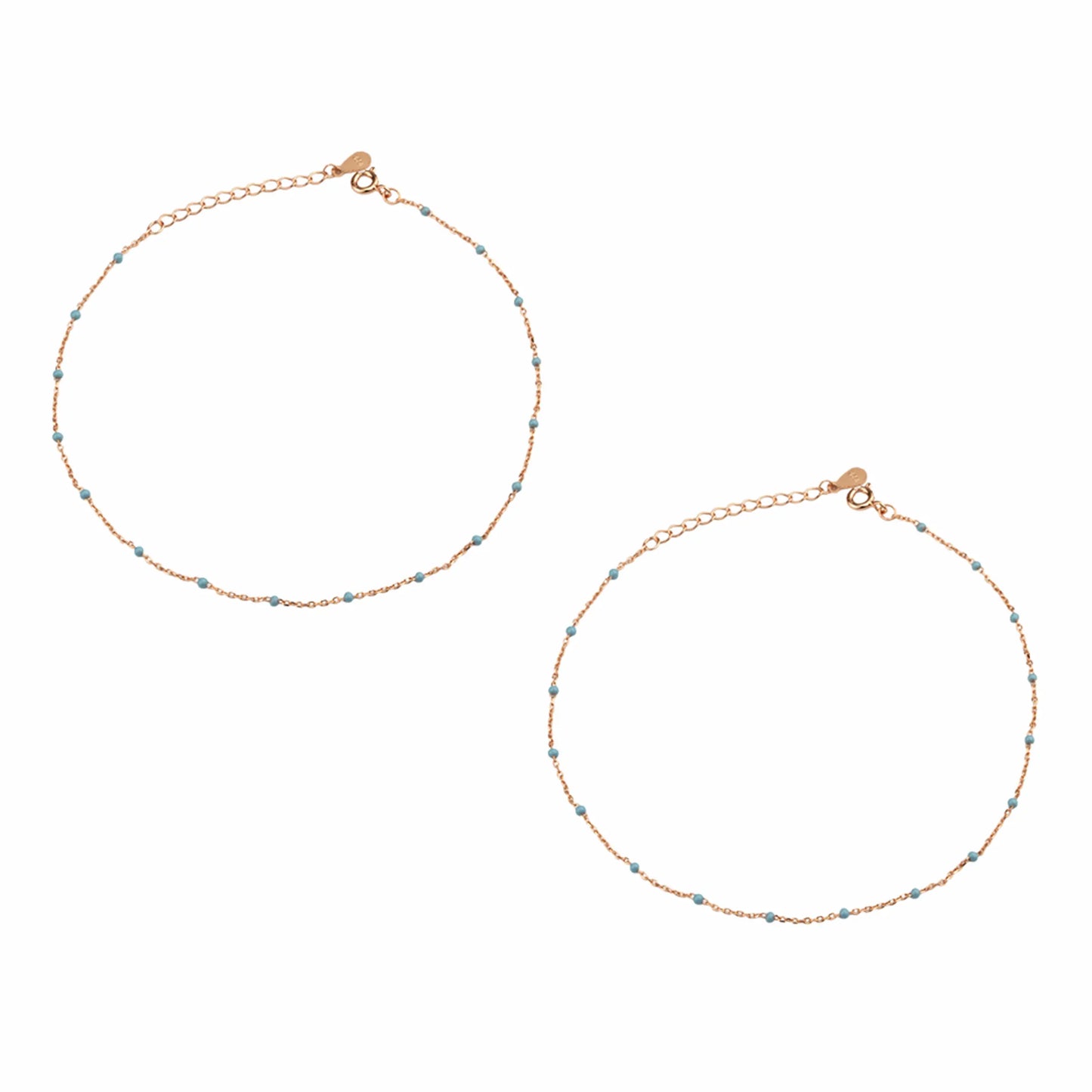 The Serene Silver Rose Anklets