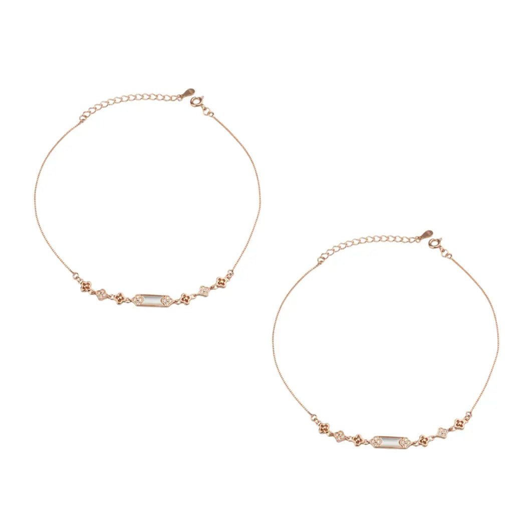 Silver Grace Bloom Anklets,