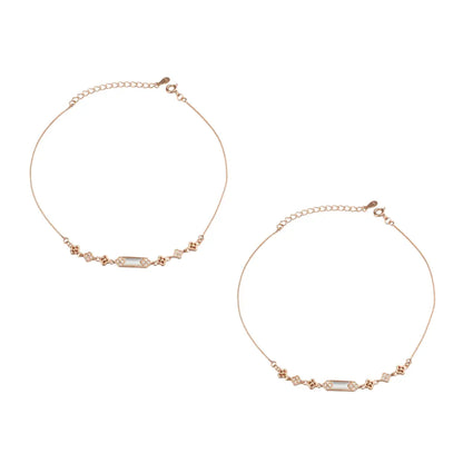 Silver Grace Bloom Anklets,