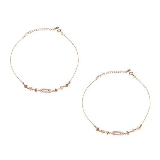 Silver Grace Bloom Anklets,