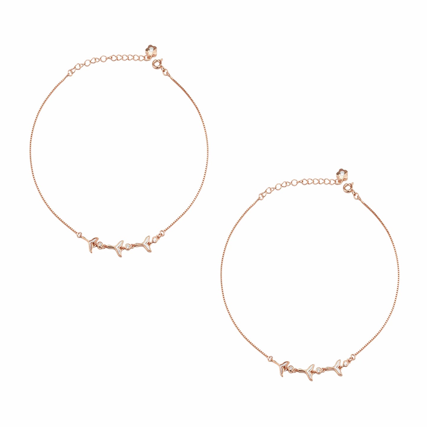 Silver Whispers Anklet