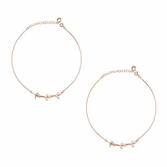 Silver Whispers Anklet