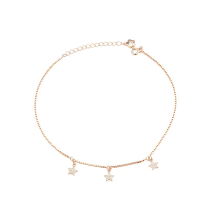 Silver Starlight Anklets