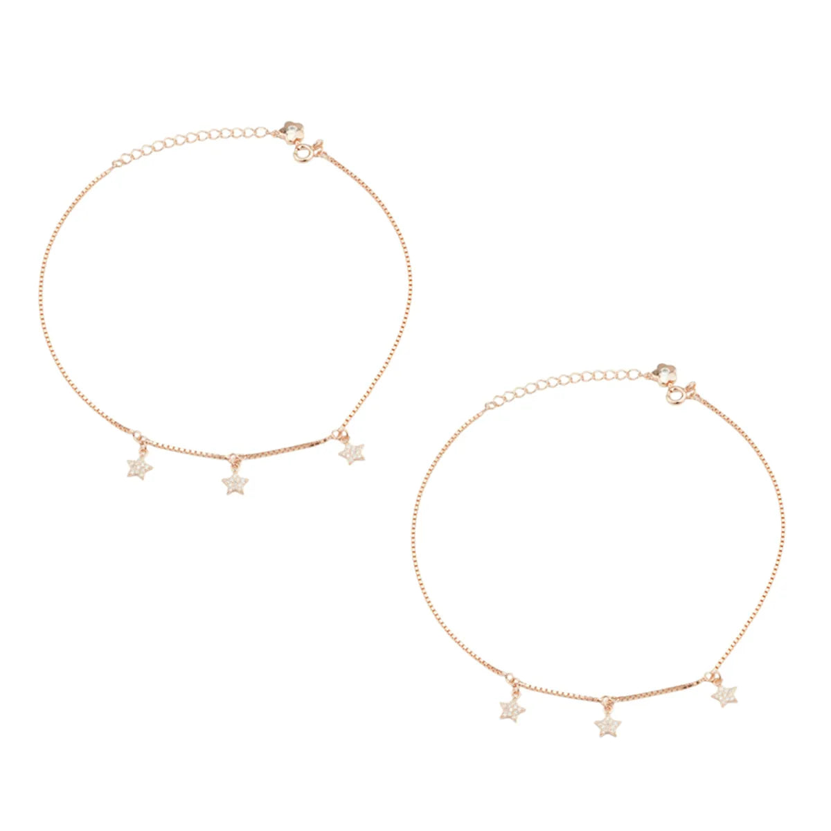 Silver Starlight Anklets