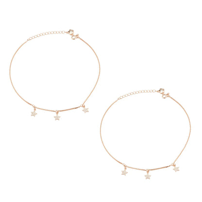 Silver Starlight Anklets