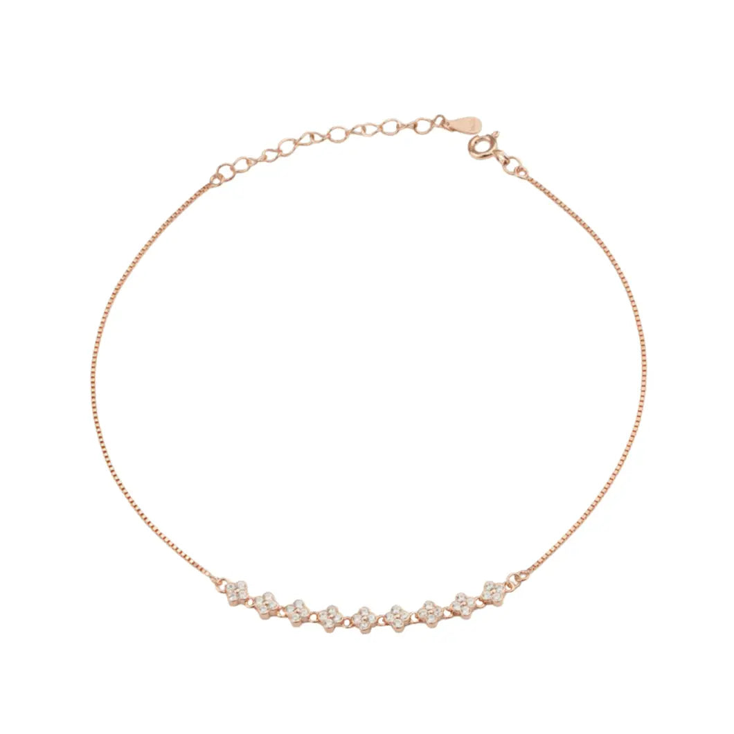 Silver Radiance Anklets