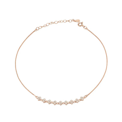 Silver Radiance Anklets