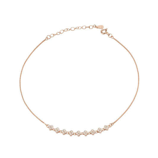 Silver Radiance Anklets