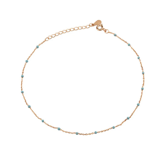 The Serene Silver Rose Anklets