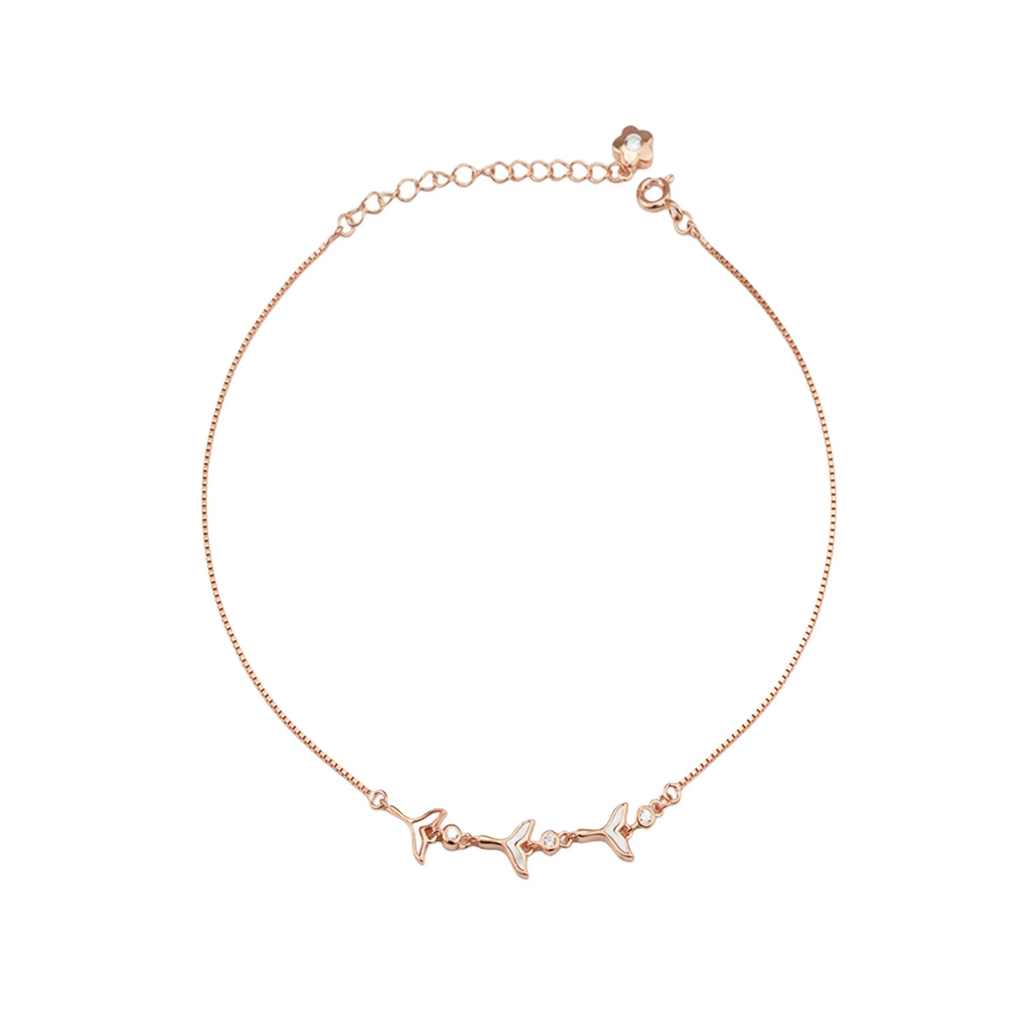 Silver Whispers Anklet