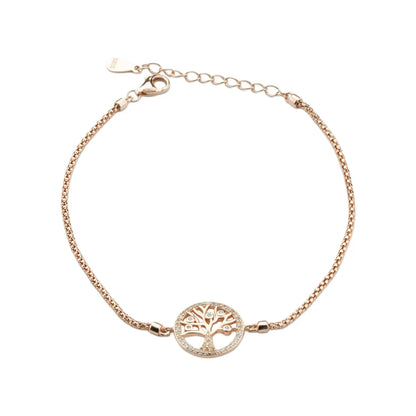 Eternal Bloom Rose Gold Silver Bracelet