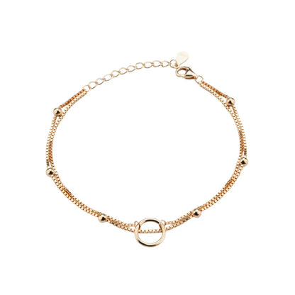 Eternal Circle Rose Gold Silver Bracelet
