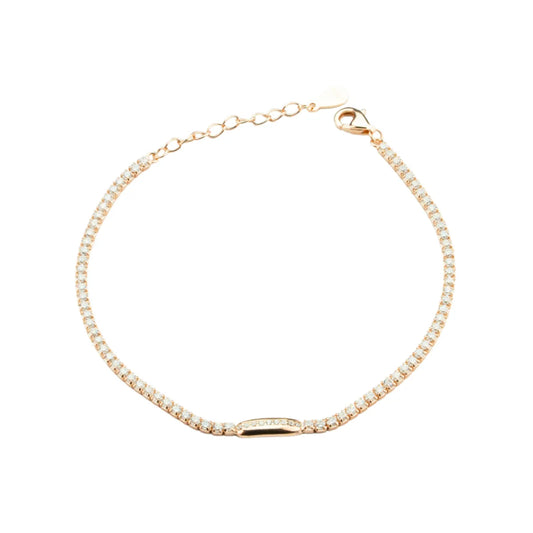 Luxe Radiance Rose Gold Silver Bracelet