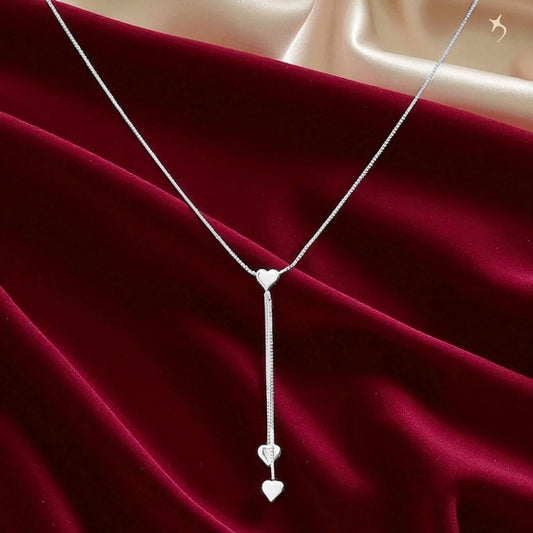 Cascade of Hearts Necklace - 925 Silver