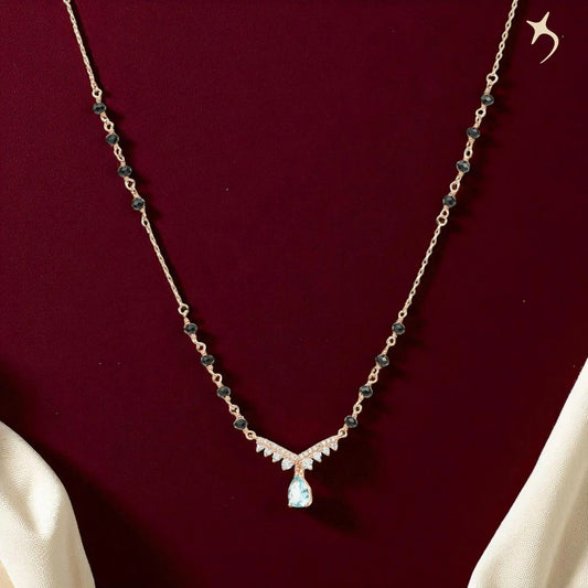 Celeste Drop Mangalsutra Necklace - 925 Silver