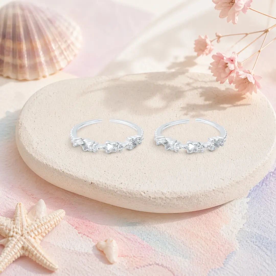 Starlace Bloom 925 Silver Adjustable Toe Ring