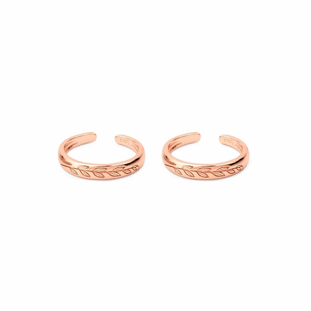 Leafline 925 Silver Adjustable Toe Ring