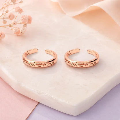 Leafline 925 Silver Adjustable Toe Ring