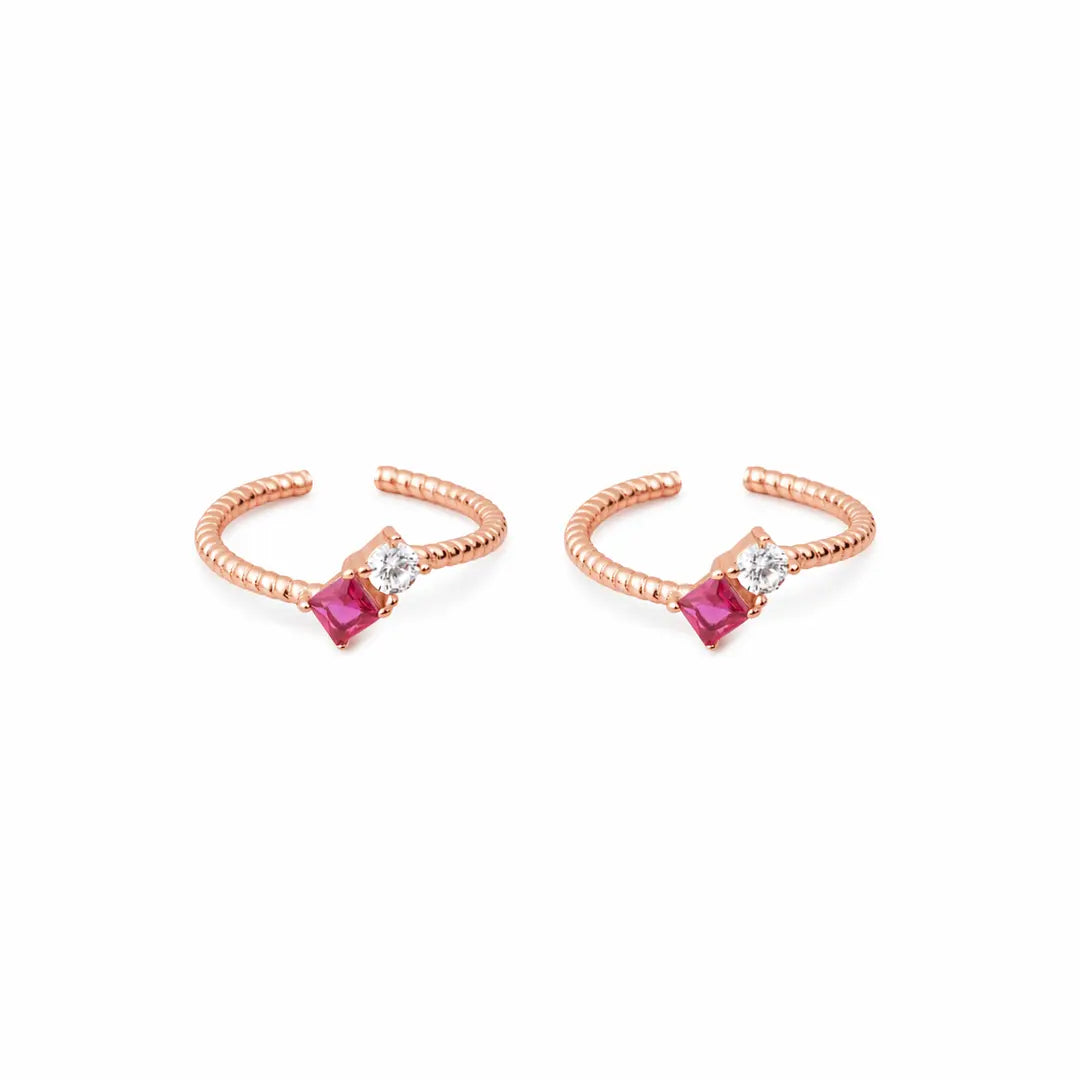 Blush Prism 925 Silver Toe Rings