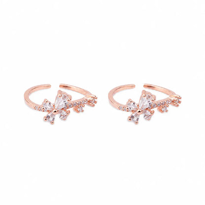 Blossom Spark 925 Silver Rose Gold Adjustable Toe Ring