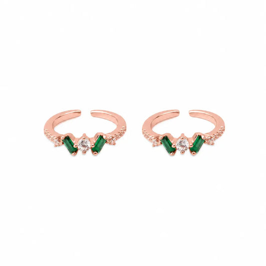 Emerald Grace  Adjustable Toe Ring-925 Silver