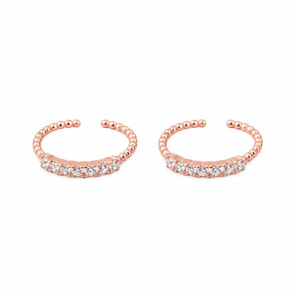 Celestia Bloom  Adjustable Toe Ring (Rose Gold Finish)-92.5 Silver